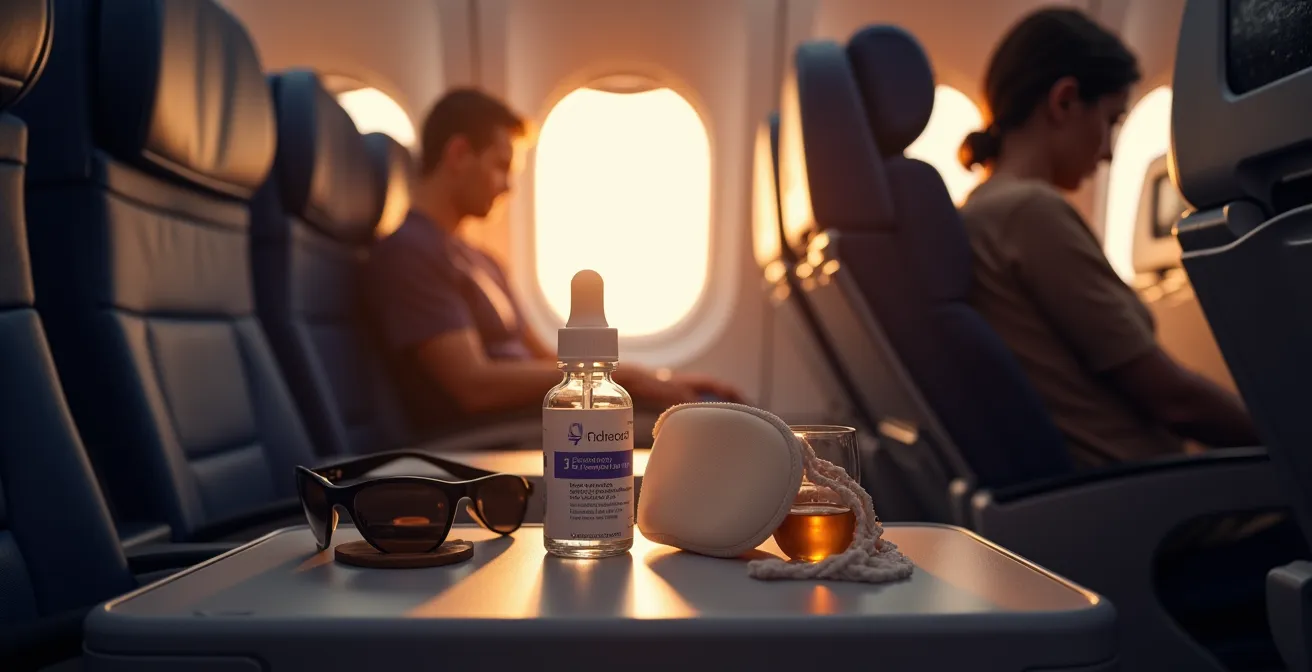 Airplane cabin interior showing dry environment challenges for post-surgery recovery